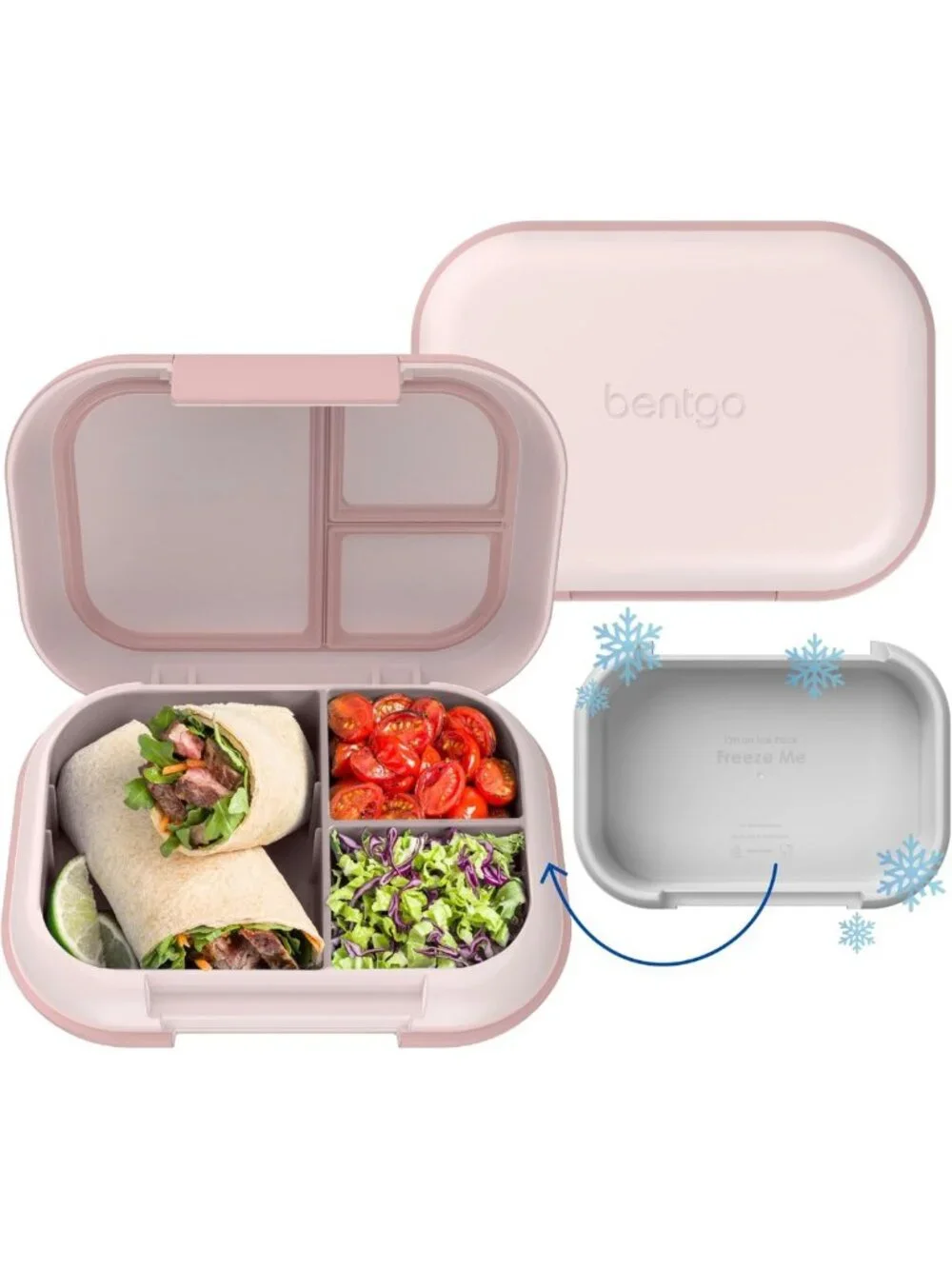 Leak-Proof XL Bento Lunch Box - 3 or 4 Compartment, Perfect for Meal Prep